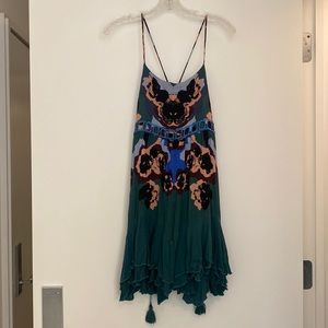 Free people Green patterned dress